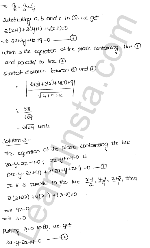 RD Sharma Class 12 Solutions Chapter 29 The plane Ex 29.14 1.3