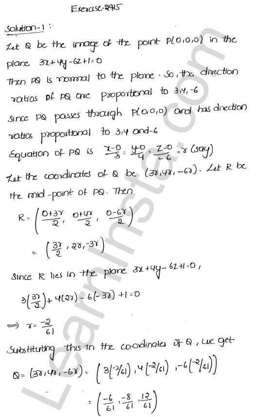 RD Sharma Class 12 Solutions Chapter 29 The plane Ex 29.15 1.1