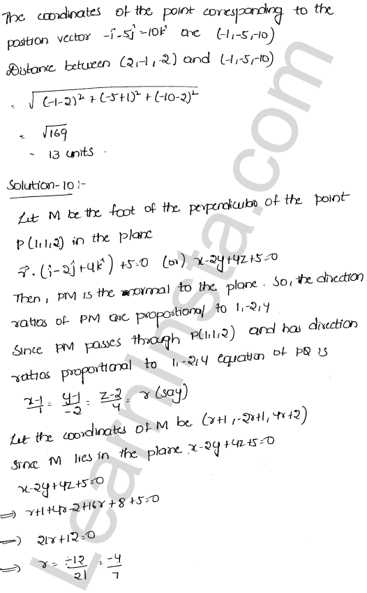 RD Sharma Class 12 Solutions Chapter 29 The plane Ex 29.15 1.10