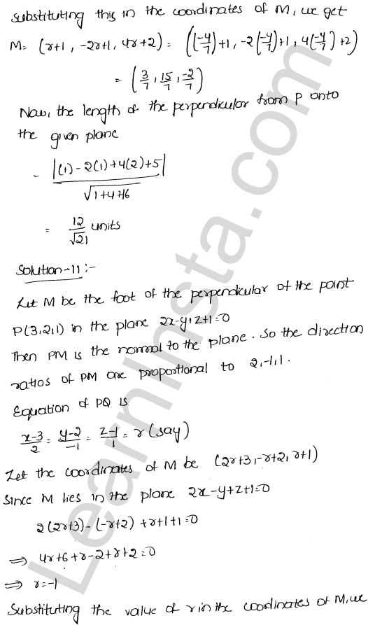 RD Sharma Class 12 Solutions Chapter 29 The plane Ex 29.15 1.11