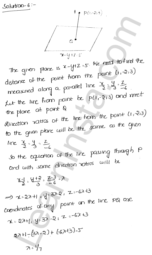 RD Sharma Class 12 Solutions Chapter 29 The plane Ex 29.15 1.6