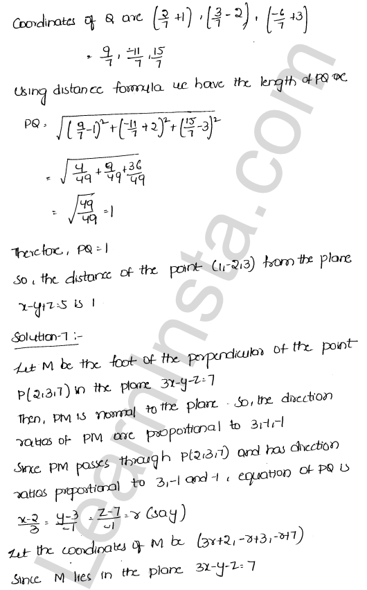 RD Sharma Class 12 Solutions Chapter 29 The plane Ex 29.15 1.7