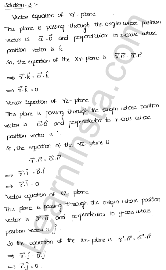 RD Sharma Class 12 Solutions Chapter 29 The plane Ex 29.3 1.2