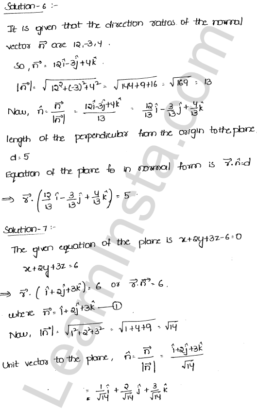 RD Sharma Class 12 Solutions Chapter 29 The plane Ex 29.4 1.4