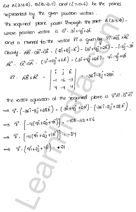 RD Sharma Class 12 Solutions Chapter 29 The plane Ex 29.5 1.6