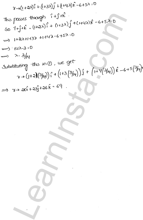 RD Sharma Class 12 Solutions Chapter 29 The plane Ex 29.8 1.11
