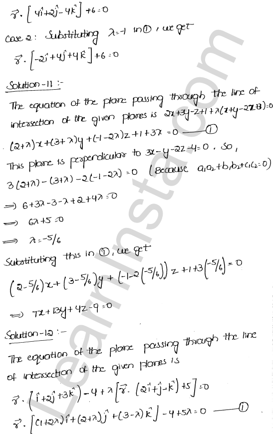 RD Sharma Class 12 Solutions Chapter 29 The plane Ex 29.8 1.7