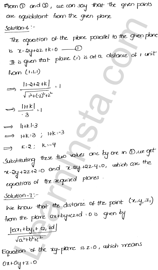 RD Sharma Class 12 Solutions Chapter 29 The plane Ex 29.9 1.5
