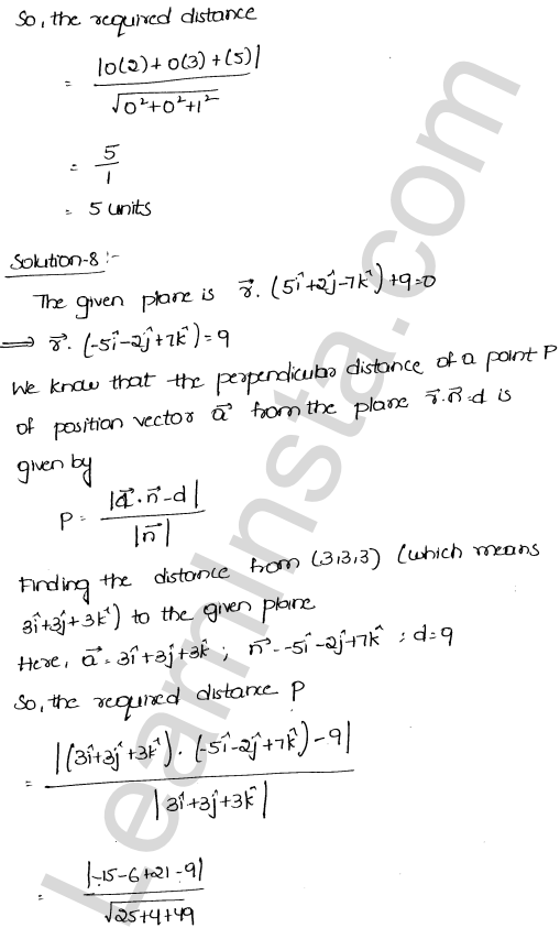 RD Sharma Class 12 Solutions Chapter 29 The plane Ex 29.9 1.6