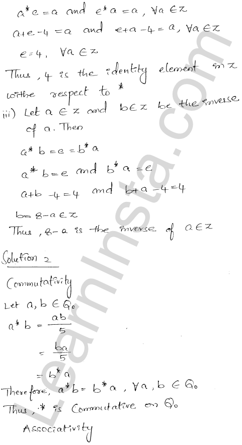 RD Sharma Class 12 Solutions Chapter 3 Binary Operations Ex 3.4 1.2