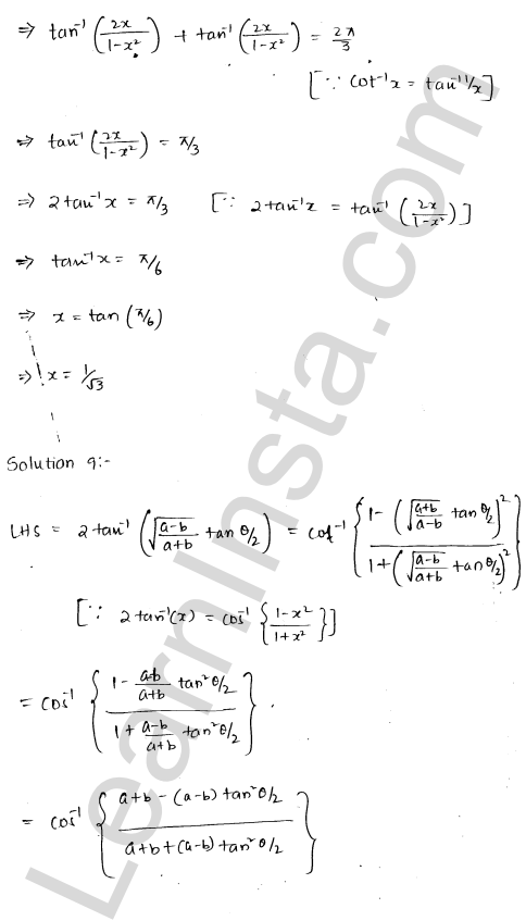 RD Sharma Class 12 Solutions Chapter 4 Inverse Trigonometric Functions Ex 4.14 1.17