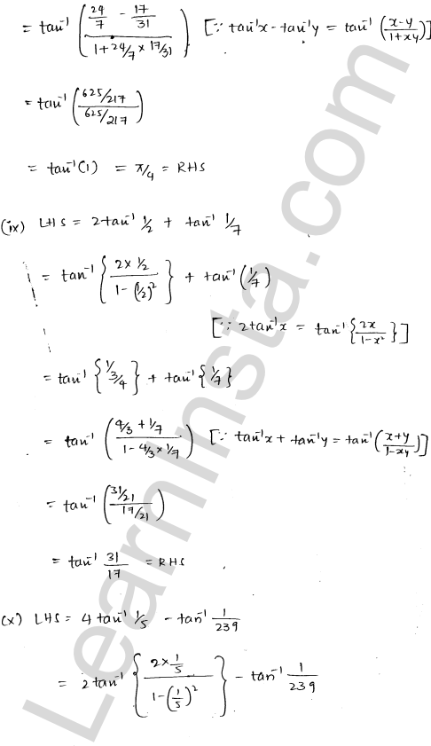 RD Sharma Class 12 Solutions Chapter 4 Inverse Trigonometric Functions Ex 4.14 1.9
