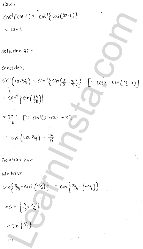 RD Sharma Class 12 Solutions Chapter 4 Inverse Trigonometric Functions VSAQ 1.14