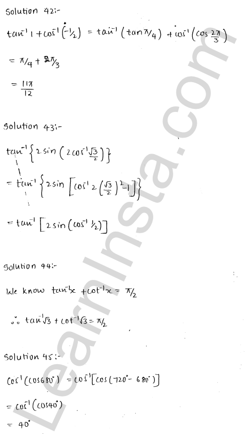 RD Sharma Class 12 Solutions Chapter 4 Inverse Trigonometric Functions VSAQ 1.23