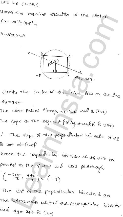 RD Sharma Class 11 Solutions Chapter 24 The Circle Ex 24.1 1.19