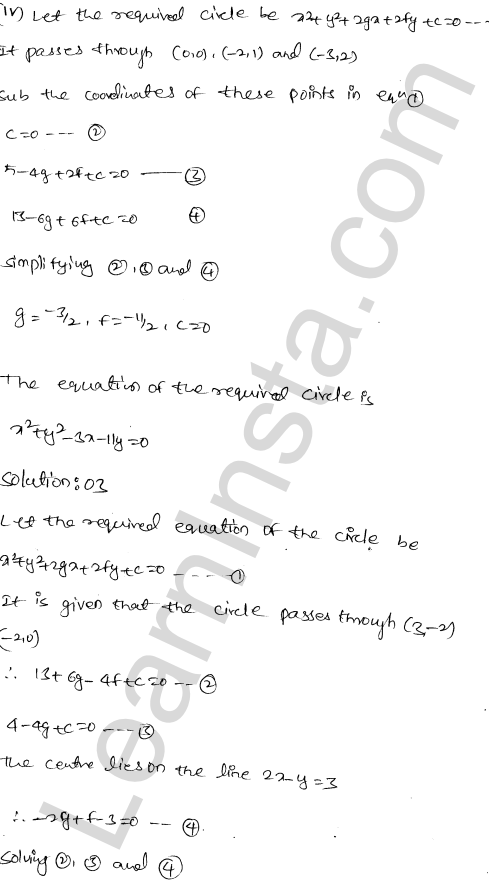 RD Sharma Class 11 Solutions Chapter 24 The Circle Ex 24.2 4.1