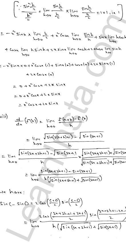 RD Sharma Class 11 Solutions Chapter 30 Derivatives Ex 30.2 1.22