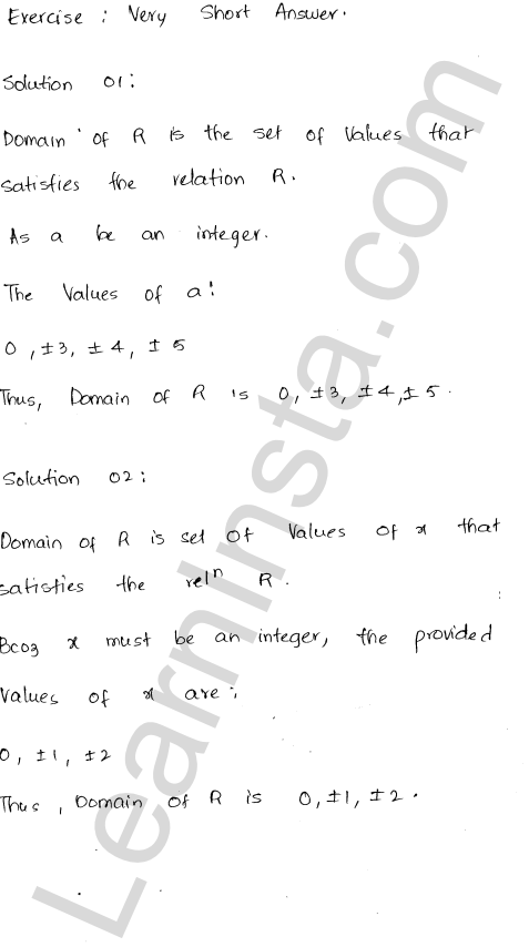 RD Sharma Class 12 Solutions Chapter 1 Relations VSAQ 1.1