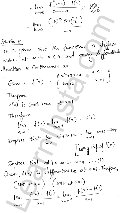 RD Sharma Class 12 Solutions Chapter 10 Differentiability Ex 10.1 1.11