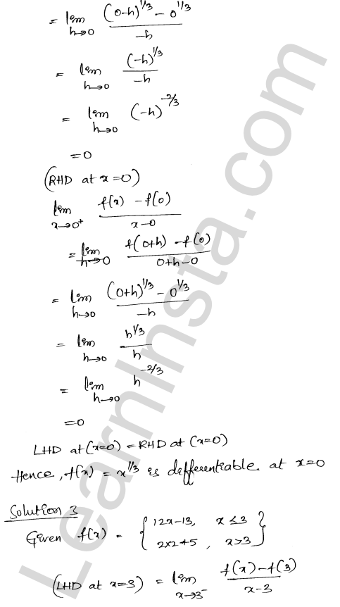 RD Sharma Class 12 Solutions Chapter 10 Differentiability Ex 10.1 1.3