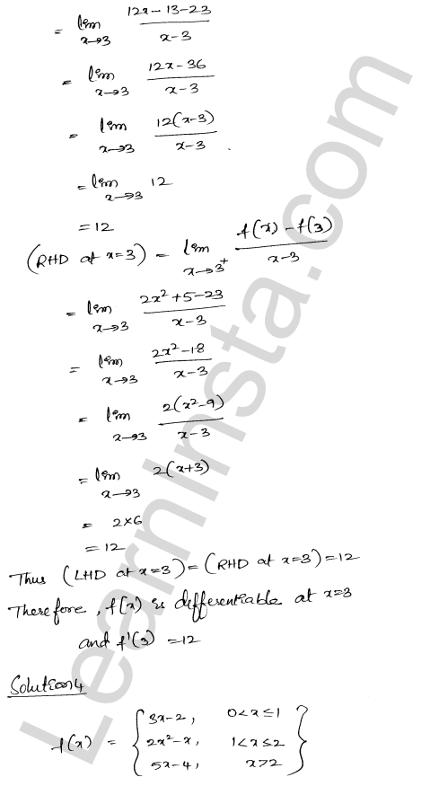 RD Sharma Class 12 Solutions Chapter 10 Differentiability Ex 10.1 1.4