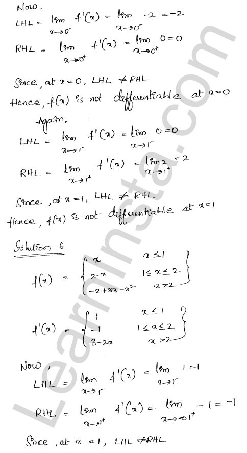 RD Sharma Class 12 Solutions Chapter 10 Differentiability Ex 10.1 1.8