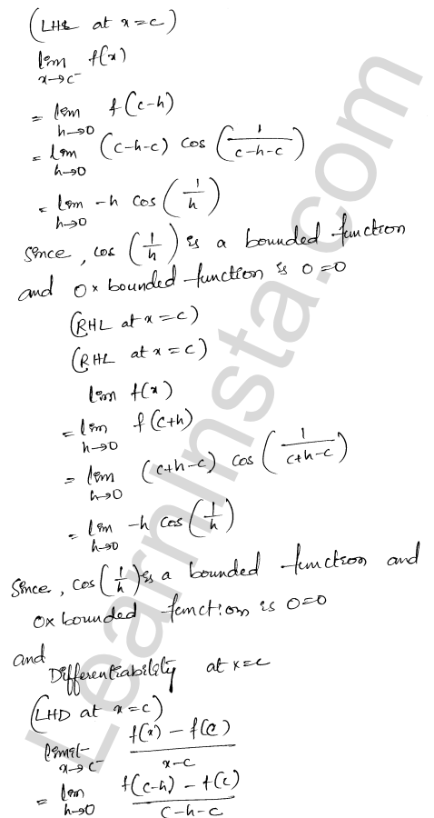 RD Sharma Class 12 Solutions Chapter 10 Differentiability Ex 10.2 1.11