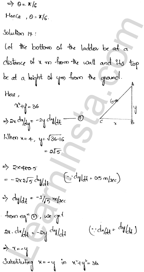 RD Sharma Class 12 Solutions Chapter 13 Derivative as a Rate Measurer Ex 13.2 1.11