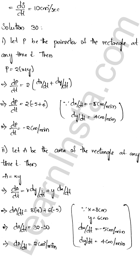 RD Sharma Class 12 Solutions Chapter 13 Derivative as a Rate Measurer Ex 13.2 1.21