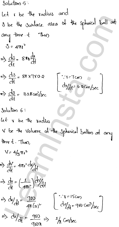 RD Sharma Class 12 Solutions Chapter 13 Derivative as a Rate Measurer Ex 13.2 1.3