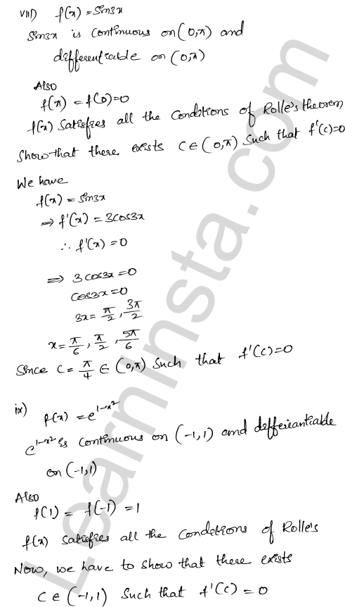 RD Sharma Class 12 Solutions Chapter 15 Mean Value Theorems Ex 15.1 1.14