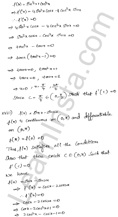 RD Sharma Class 12 Solutions Chapter 15 Mean Value Theorems Ex 15.1 1.21