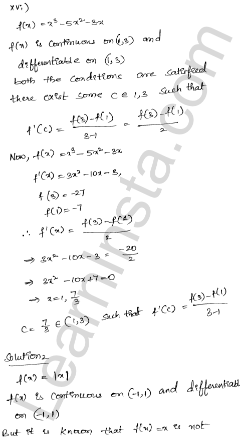 RD Sharma Class 12 Solutions Chapter 15 Mean Value Theorems Ex 15.2 1.14