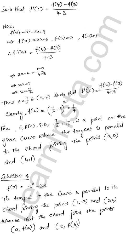 RD Sharma Class 12 Solutions Chapter 15 Mean Value Theorems Ex 15.2 1.20
