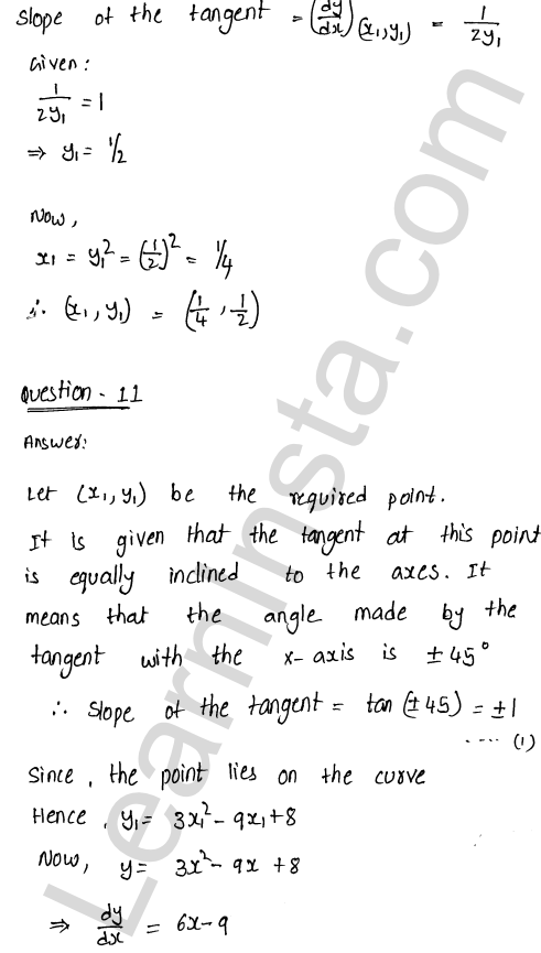 RD Sharma Class 12 Solutions Chapter 16 Tangents and Normals Ex 16.1 1.16