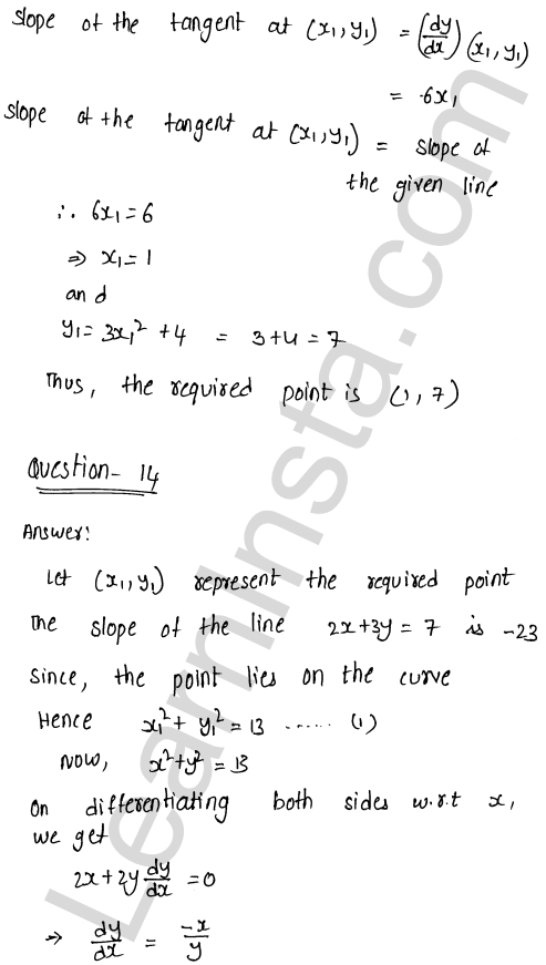 RD Sharma Class 12 Solutions Chapter 16 Tangents and Normals Ex 16.1 1.20