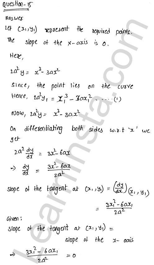 RD Sharma Class 12 Solutions Chapter 16 Tangents and Normals Ex 16.1 1.22