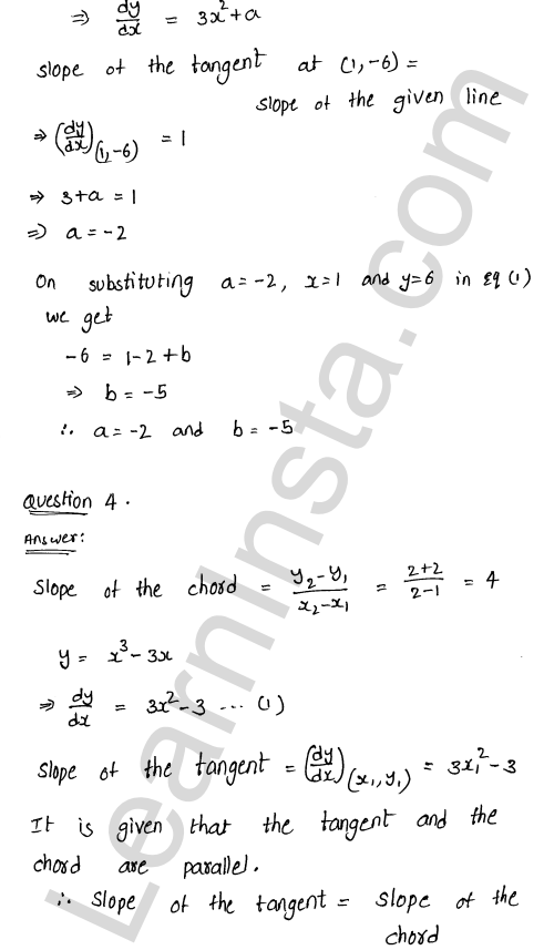 RD Sharma Class 12 Solutions Chapter 16 Tangents and Normals Ex 16.1 1.8