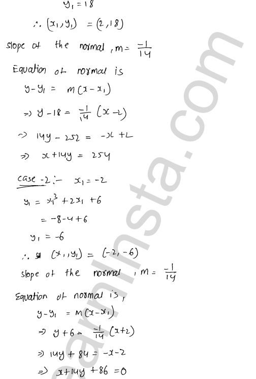 RD Sharma Class 12 Solutions Chapter 16 Tangents and Normals Ex 16.2 1.33