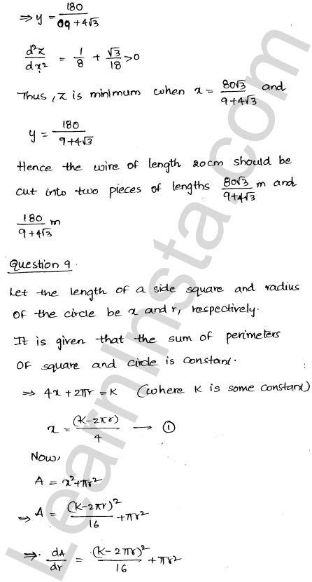 RD Sharma Class 12 Solutions Chapter 18 Maxima and Minima Ex 18.5 1.11