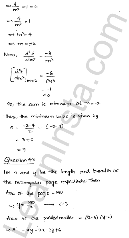RD Sharma Class 12 Solutions Chapter 18 Maxima and Minima Ex 18.5 1.58