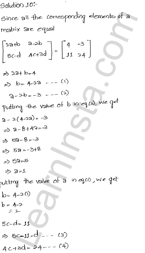 RD Sharma Class 12 Solutions Chapter 5 Algebra of Matrices Ex 5.1 1.22
