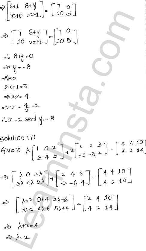 RD Sharma Class 12 Solutions Chapter 5 Algebra of Matrices Ex 5.2 1.20