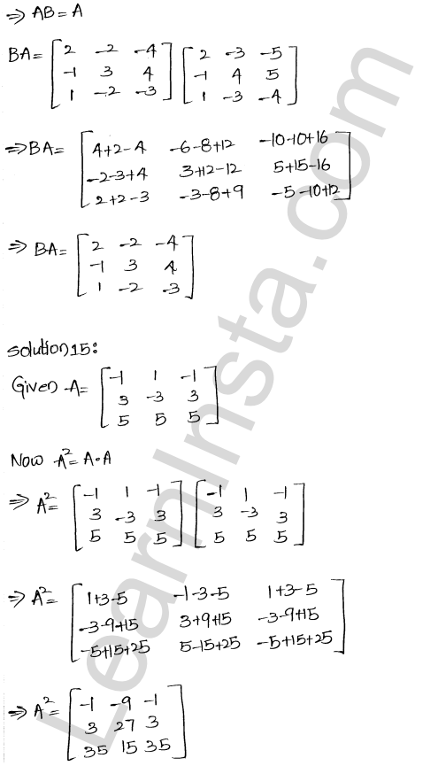 RD Sharma Class 12 Solutions Chapter 5 Algebra of Matrices Ex 5.3 1.15