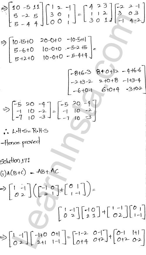 RD Sharma Class 12 Solutions Chapter 5 Algebra of Matrices Ex 5.3 1.18
