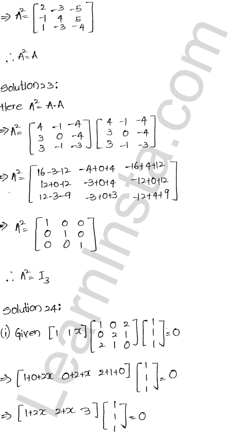 RD Sharma Class 12 Solutions Chapter 5 Algebra of Matrices Ex 5.3 1.25