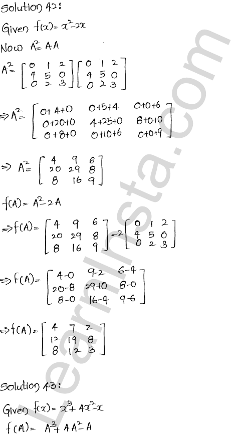 RD Sharma Class 12 Solutions Chapter 5 Algebra of Matrices Ex 5.3 1.43