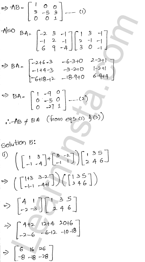 RD Sharma Class 12 Solutions Chapter 5 Algebra of Matrices Ex 5.3 1.6