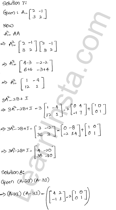 RD Sharma Class 12 Solutions Chapter 5 Algebra of Matrices Ex 5.3 1.9