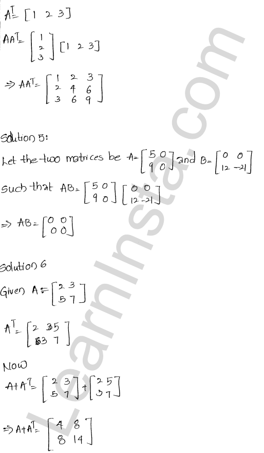 RD Sharma Class 12 Solutions Chapter 5 Algebra of Matrices Ex 5.5 1.2